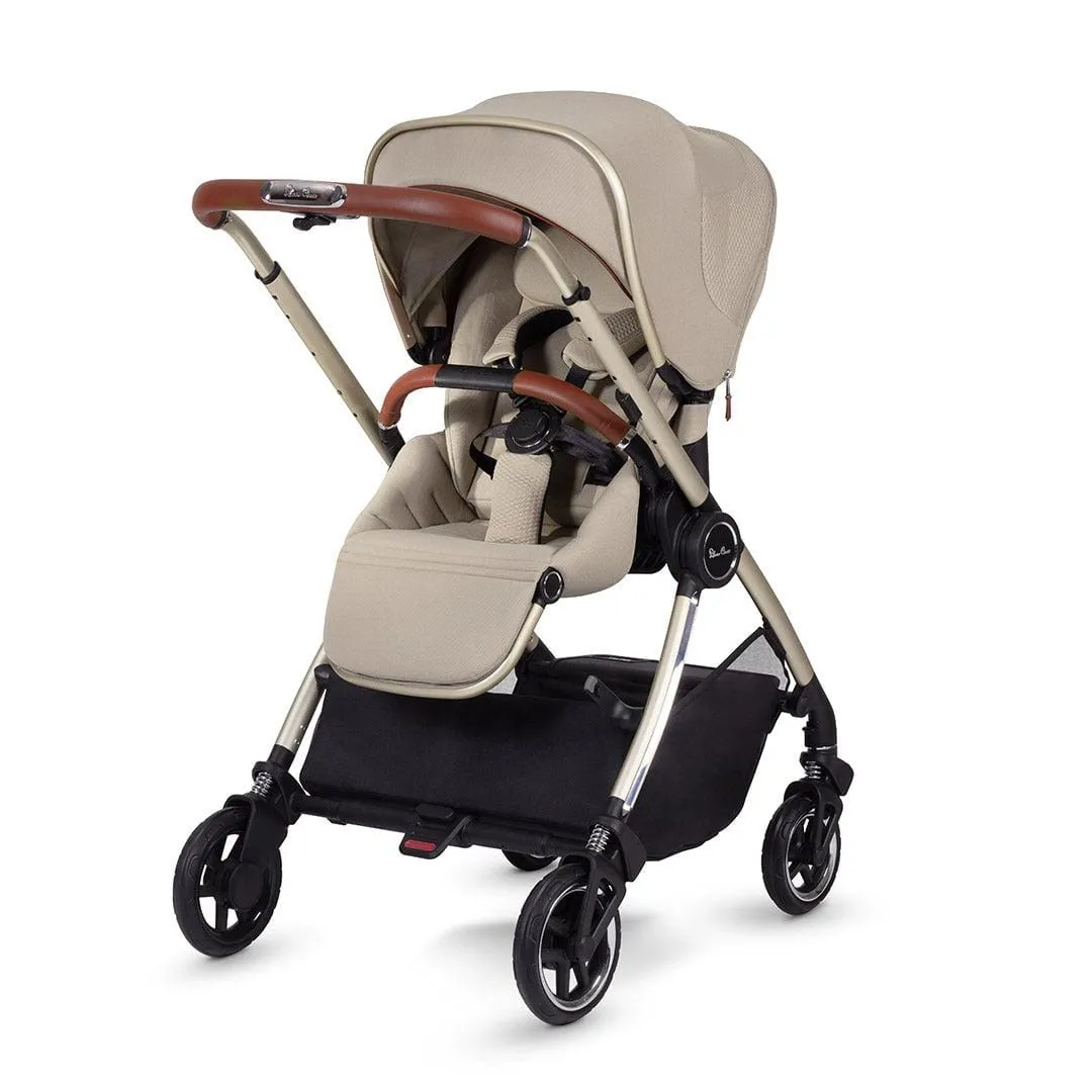 Silver Cross Dune with First Bed Folding Carrycot and Ultimate Pack - Stone