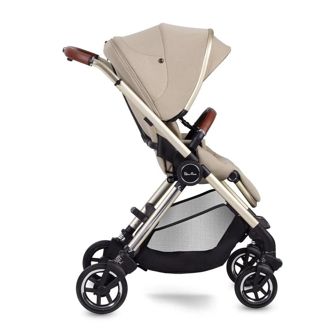 Silver Cross Dune with First Bed Folding Carrycot and Ultimate Pack - Stone