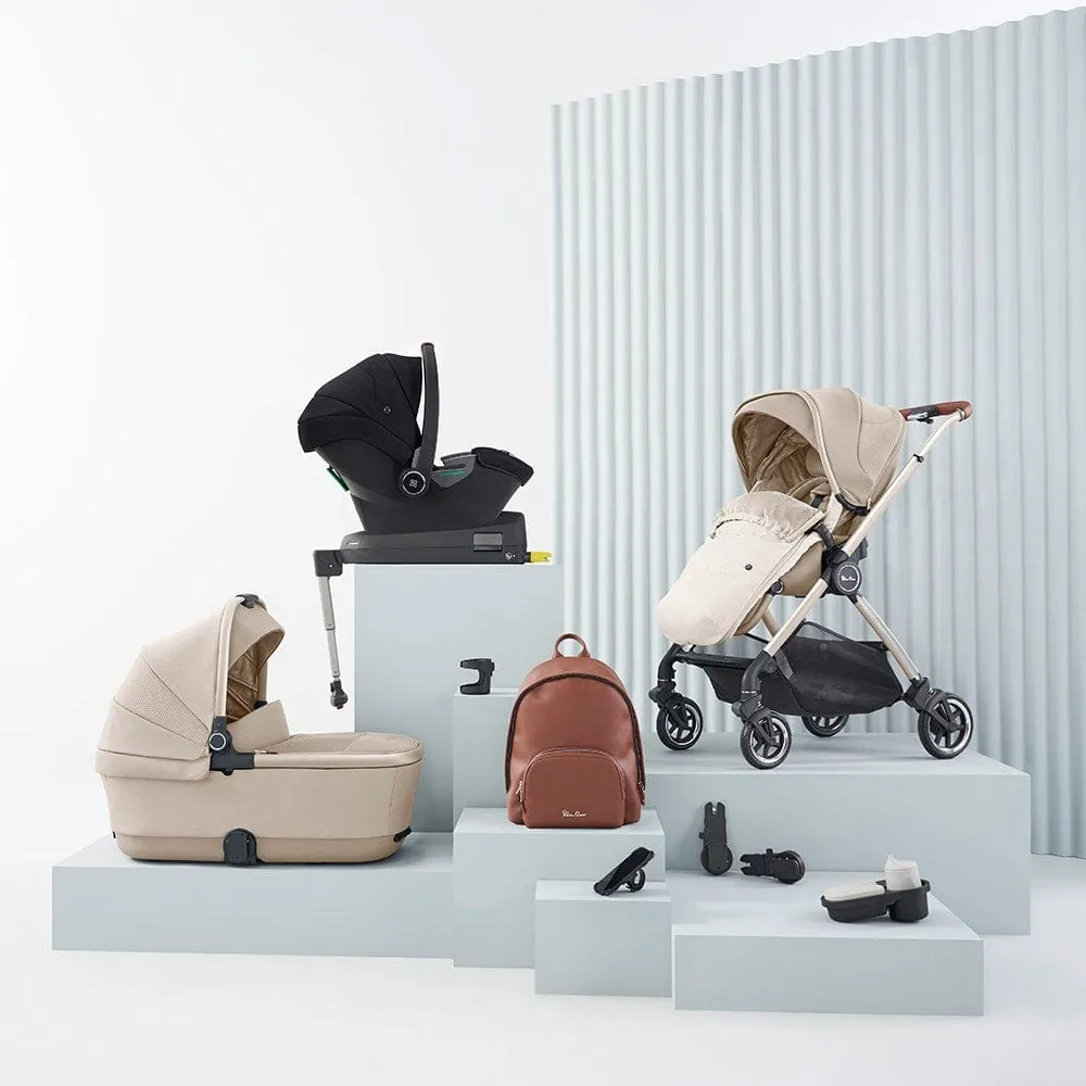 Silver Cross Dune with First Bed Folding Carrycot and Ultimate Pack - Stone