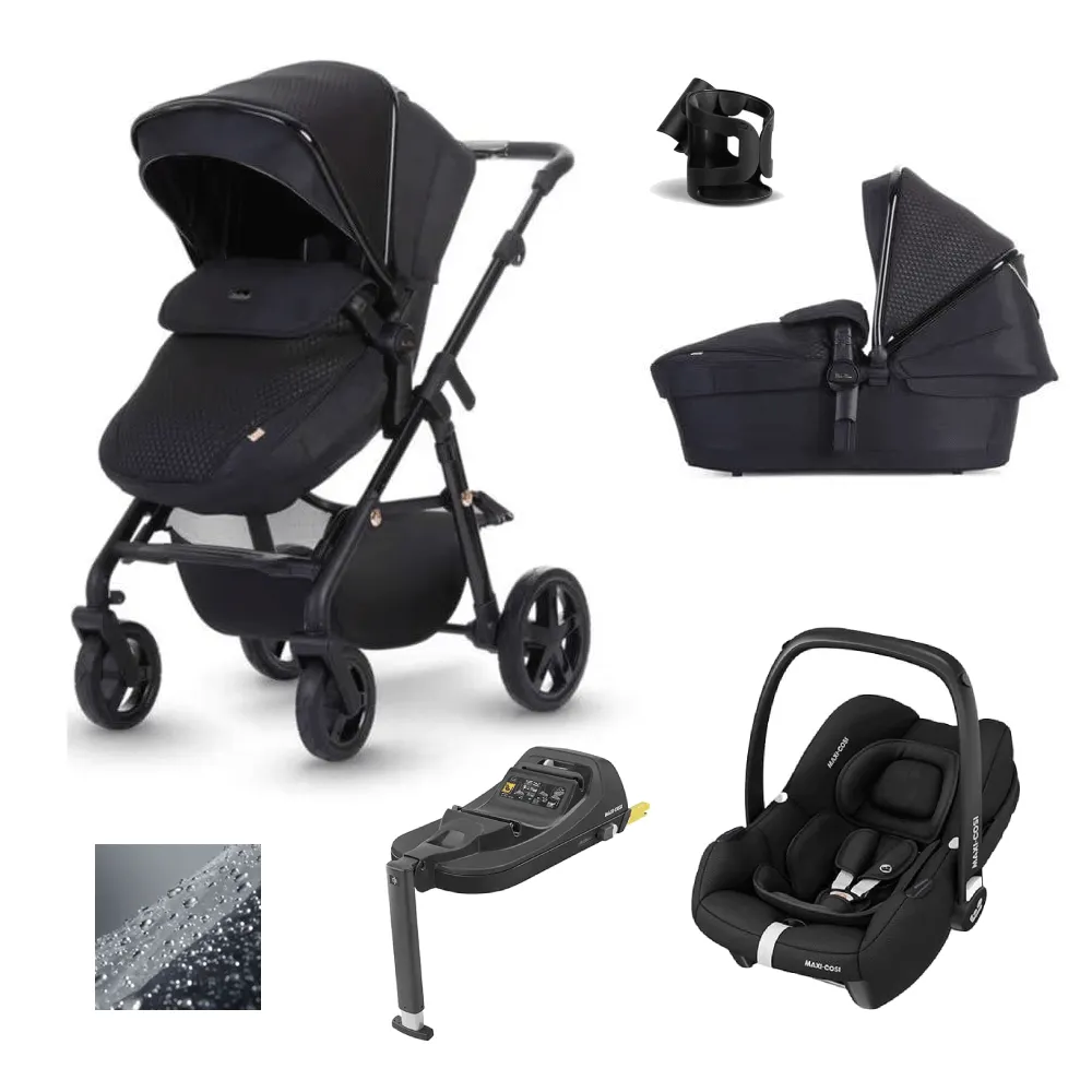 Silver Cross Pioneer Pram with Cabriofix i-Size Car Seat and Base - Eclipse