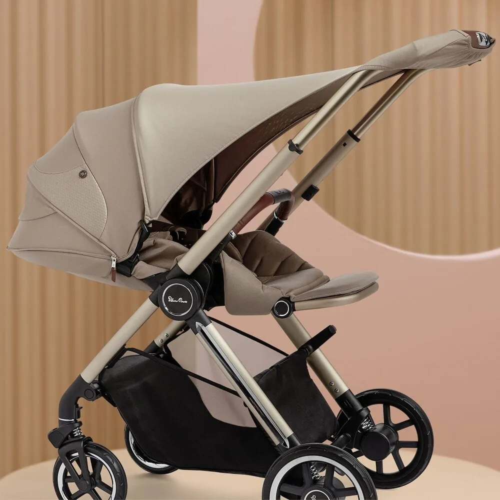 Silver Cross Reef with First Bed Folding Carrycot - Stone