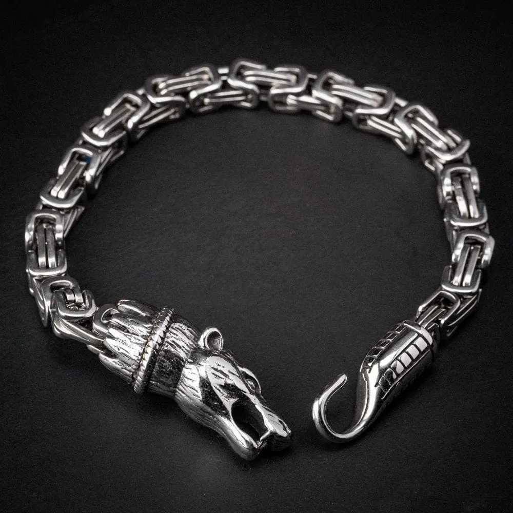 Stainless Steel Fenrir Link Bracelet