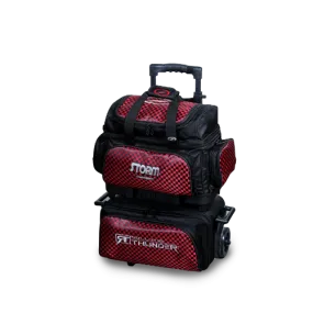 Storm Rolling Thunder 4 Ball Roller Checkered Bowling Bag Red/Black