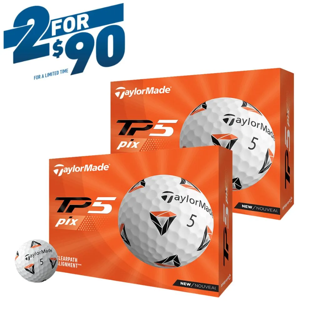 Taylormade TP5 PIX Golf Balls (2 Dozen Promo)