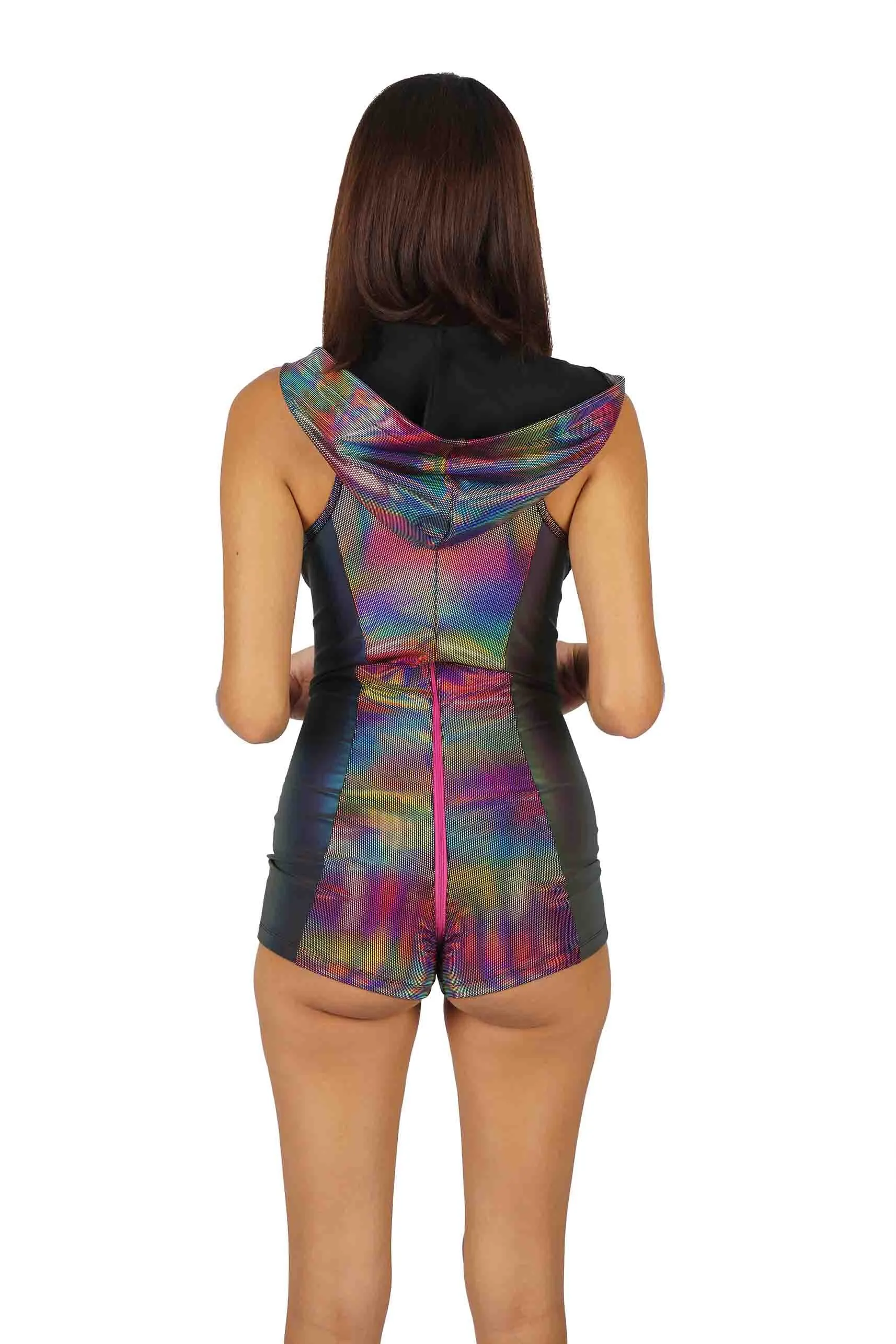 Techno Color Womens Rainbow Romper