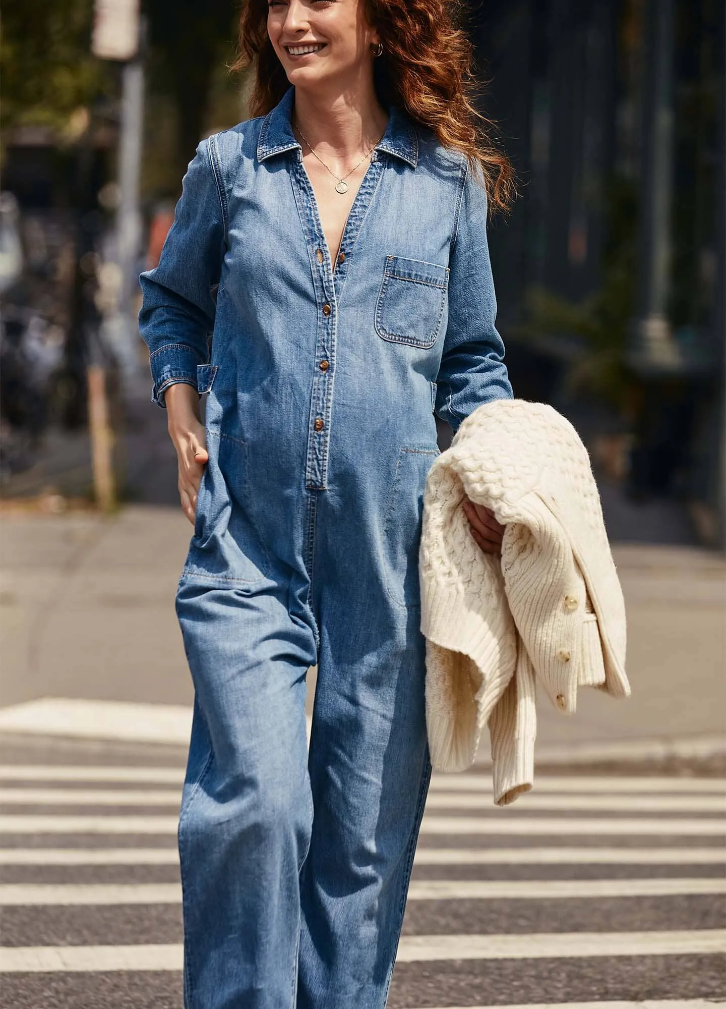 The Everyday Nursing Denim Jumpsuit