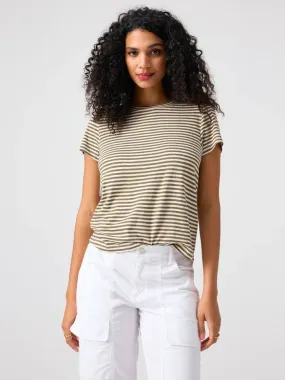 The Perfect Tee - Burnt Olive Stripe