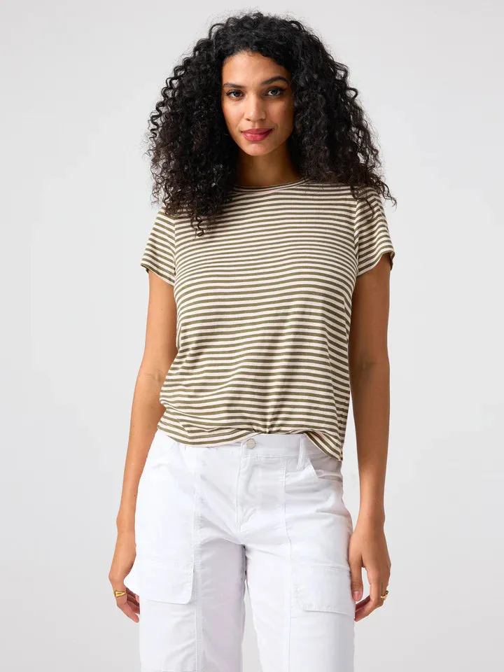 The Perfect Tee - Burnt Olive Stripe