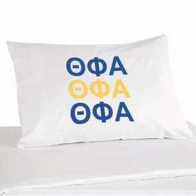 Theta Phi Alpha Sorority Letters in Sorority Colors Pillowcase