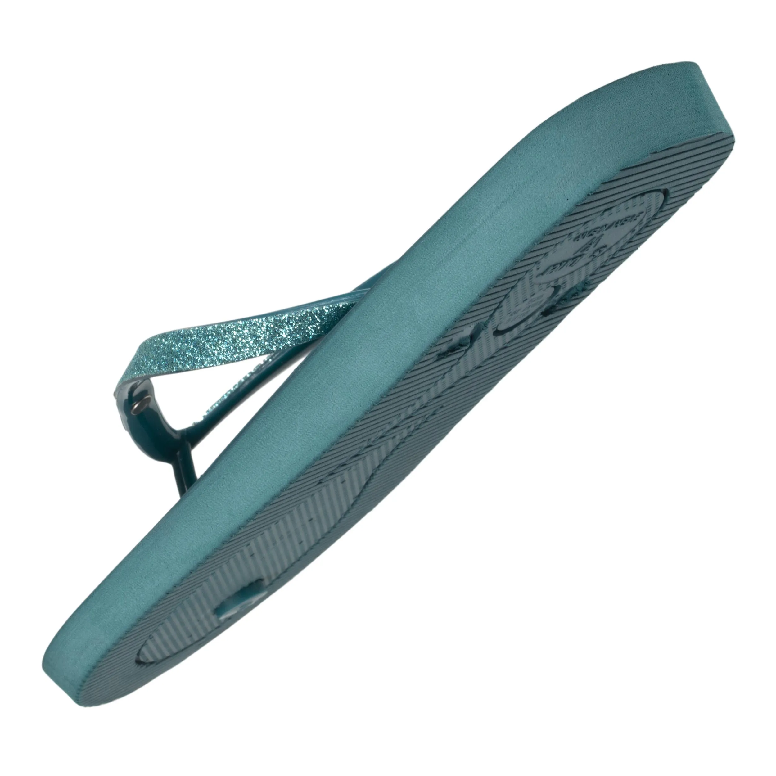 Tongs Femme unie vert canard