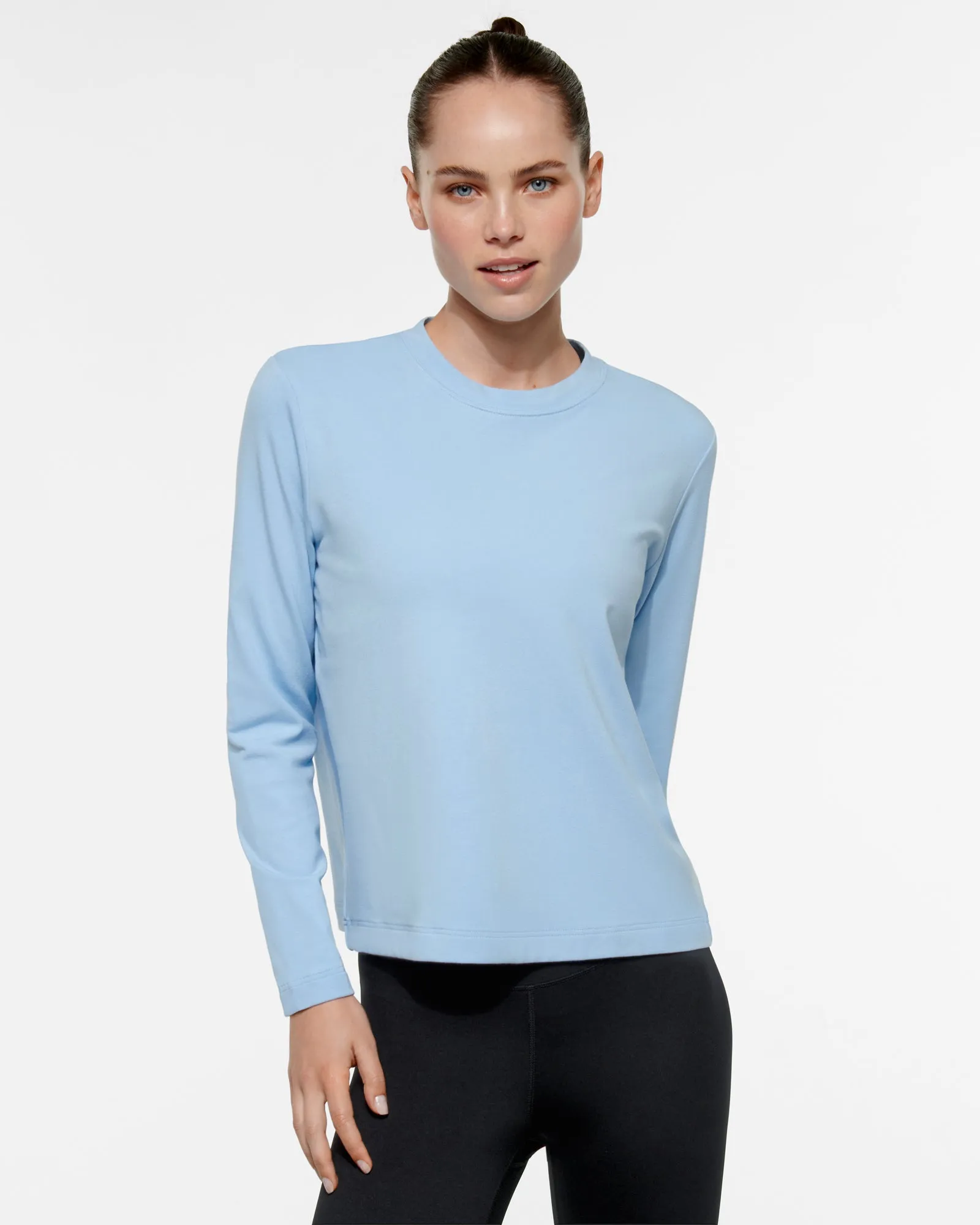 TRAVERSE MID-LAYER LONG SLEEVE TEE SKY BLUE