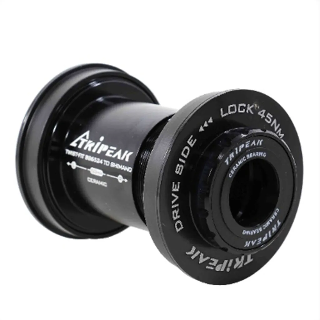 Tripeak BB65 Twist Fit Bottom Bracket, Ceramic, Shimano Look Only 63Mm Road - Black