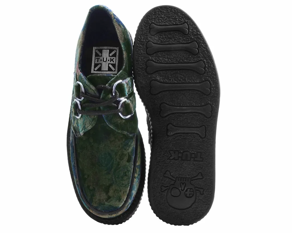 T.U.K Dark Floral Velvet Viva Monda Creeper