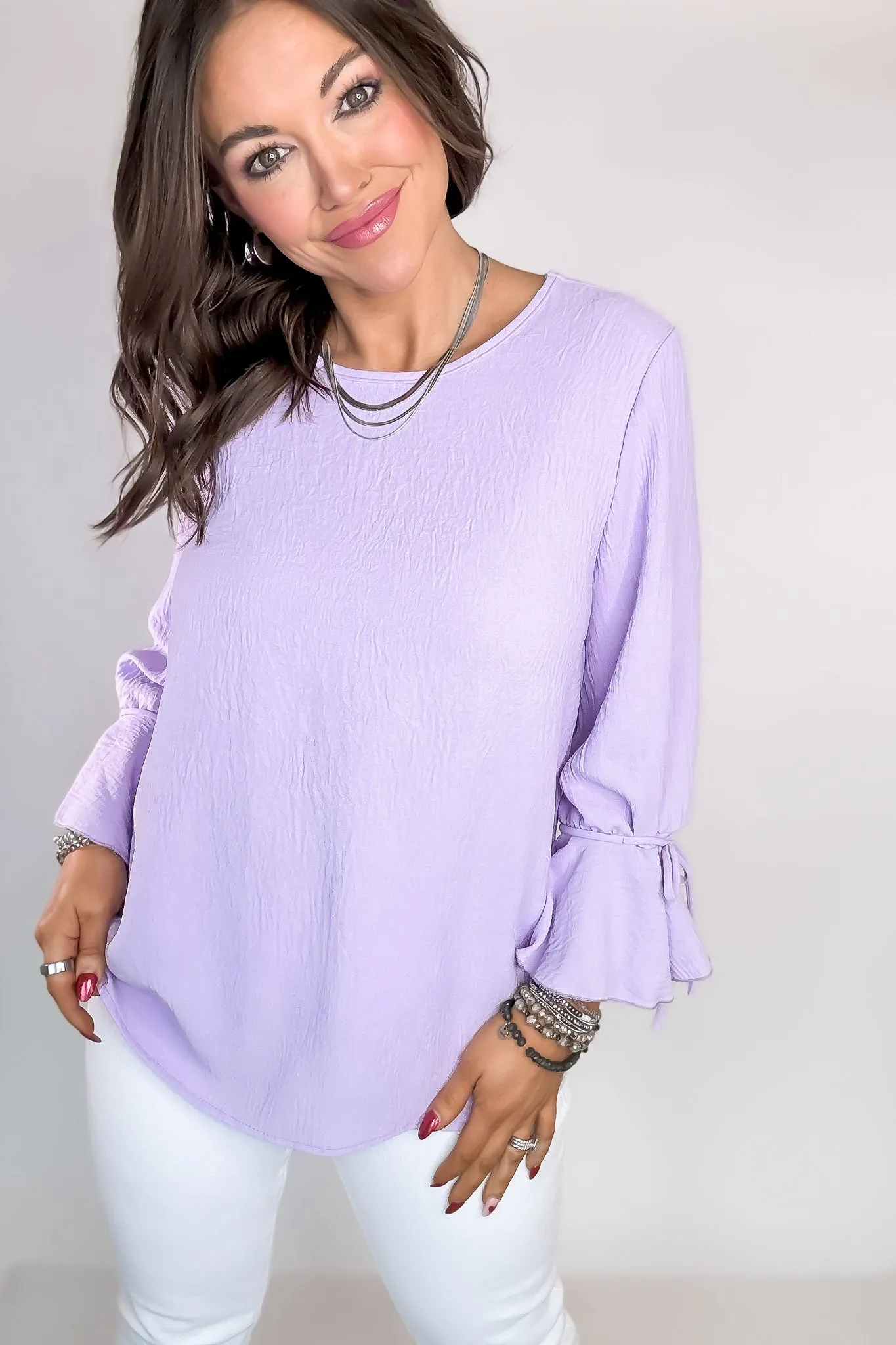 Wind Down Lavender Tie Top