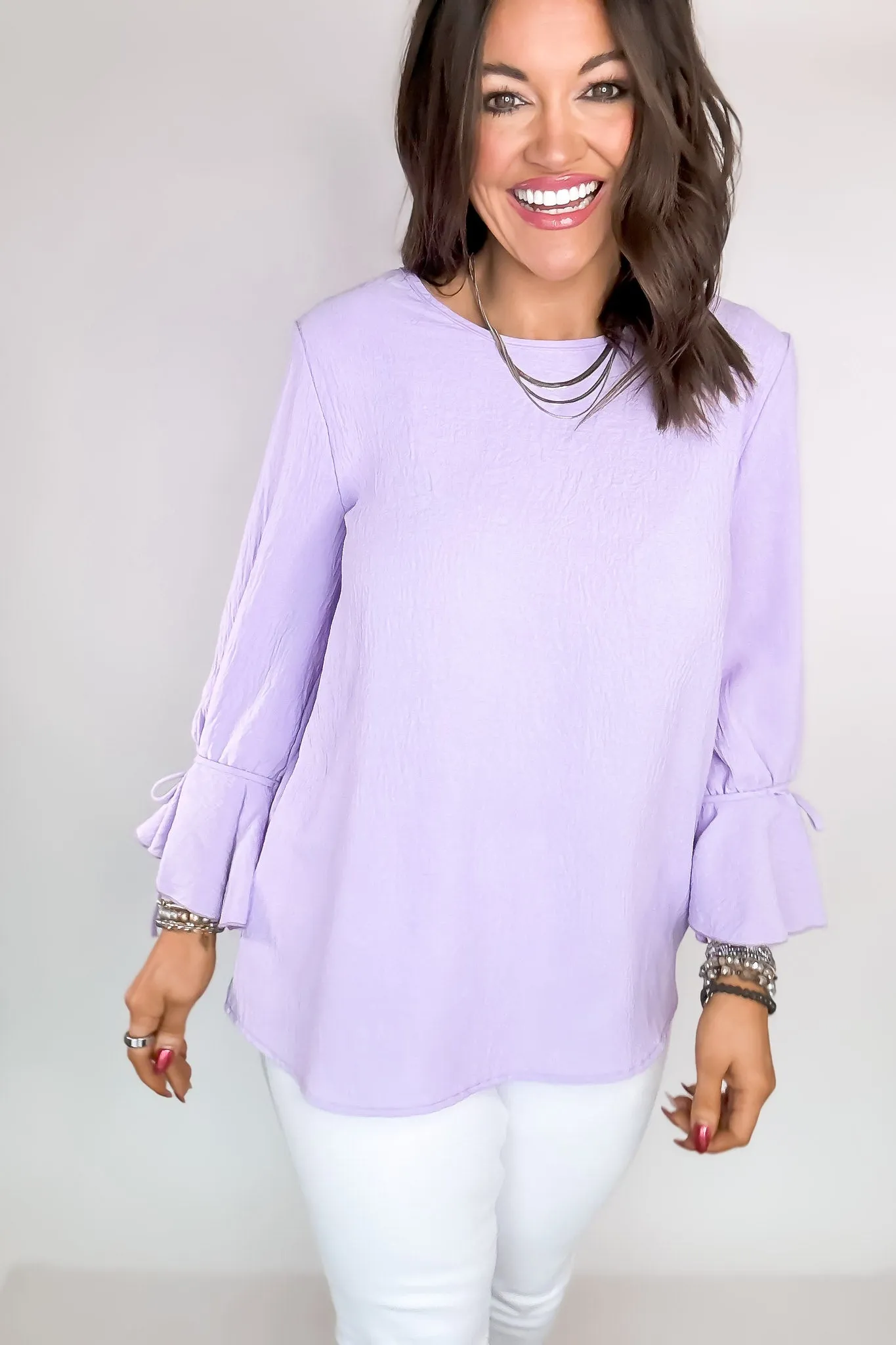 Wind Down Lavender Tie Top