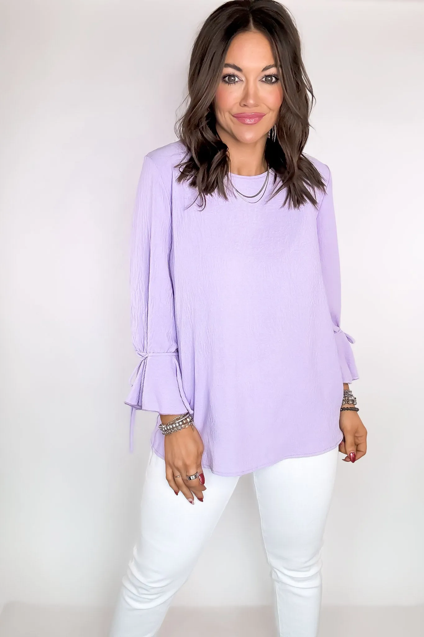 Wind Down Lavender Tie Top