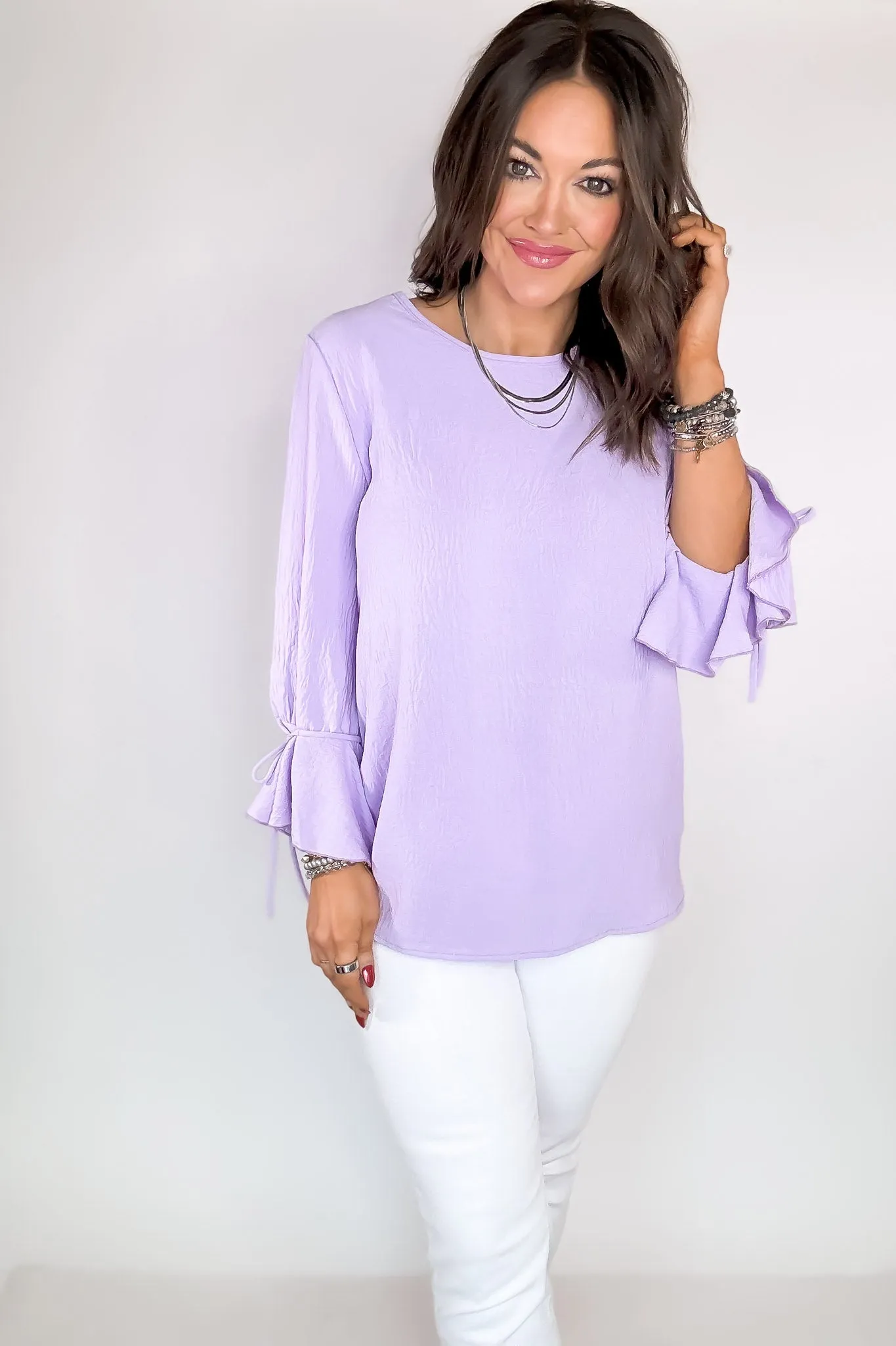 Wind Down Lavender Tie Top