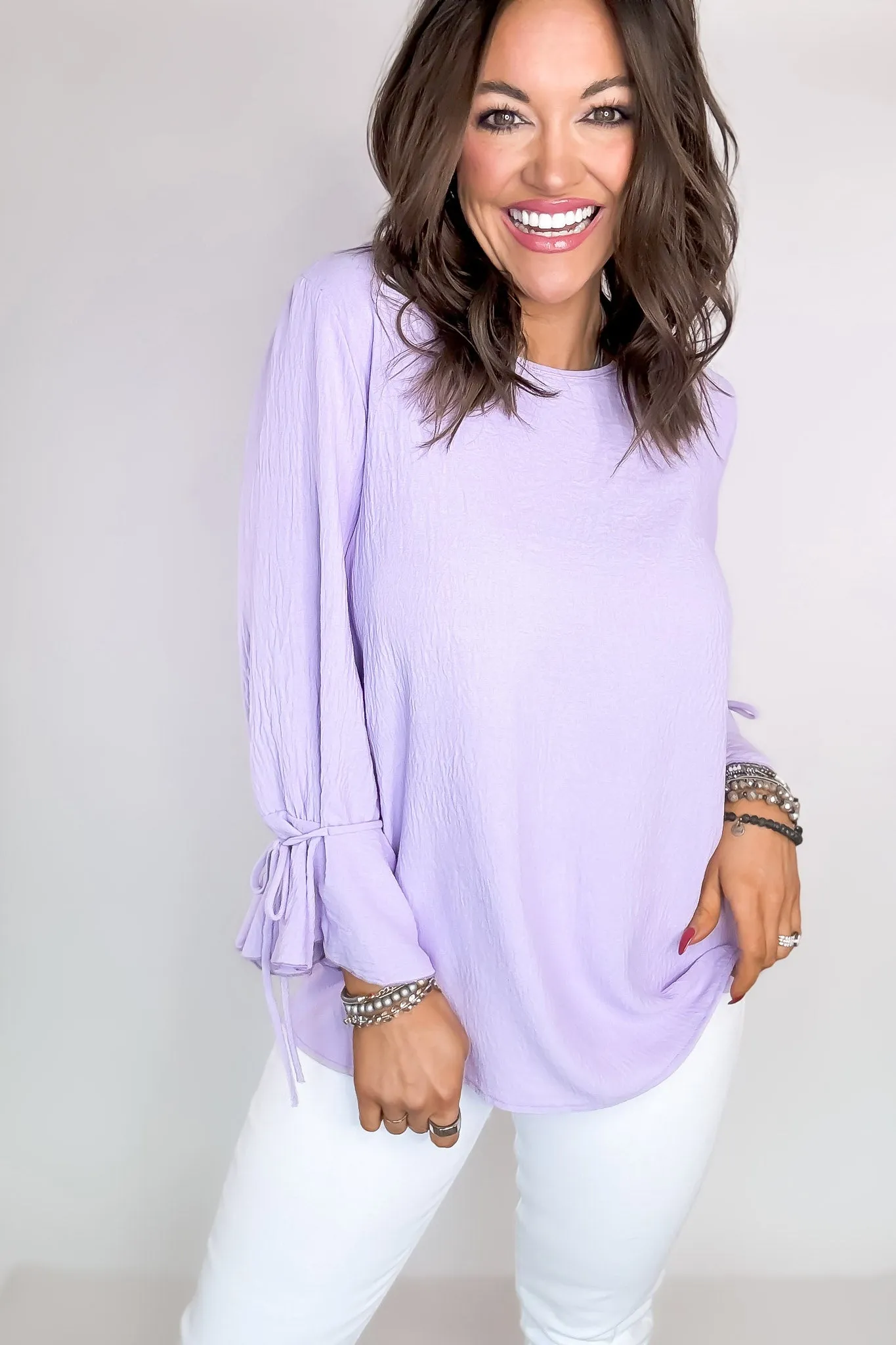 Wind Down Lavender Tie Top