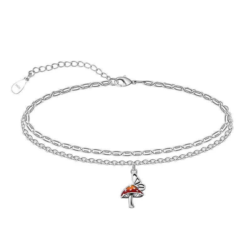 Womens Anklet 925 Sterling Silver  Layered Anklet Bracelet Dainty Beaded Chain Anklet Adjustable 11 Anklet for Women