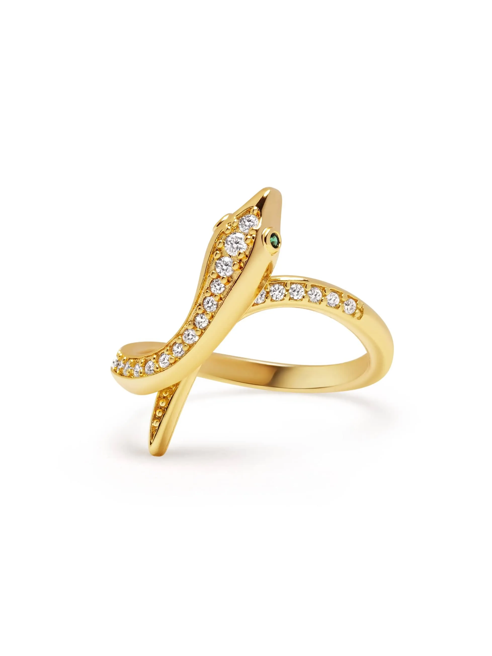 Women's Snake Ring with CZ