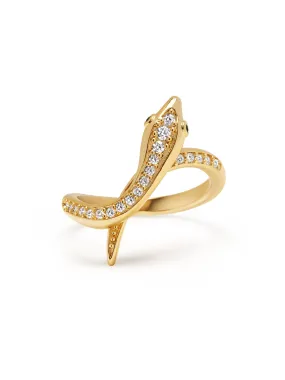 Women's Snake Ring with CZ