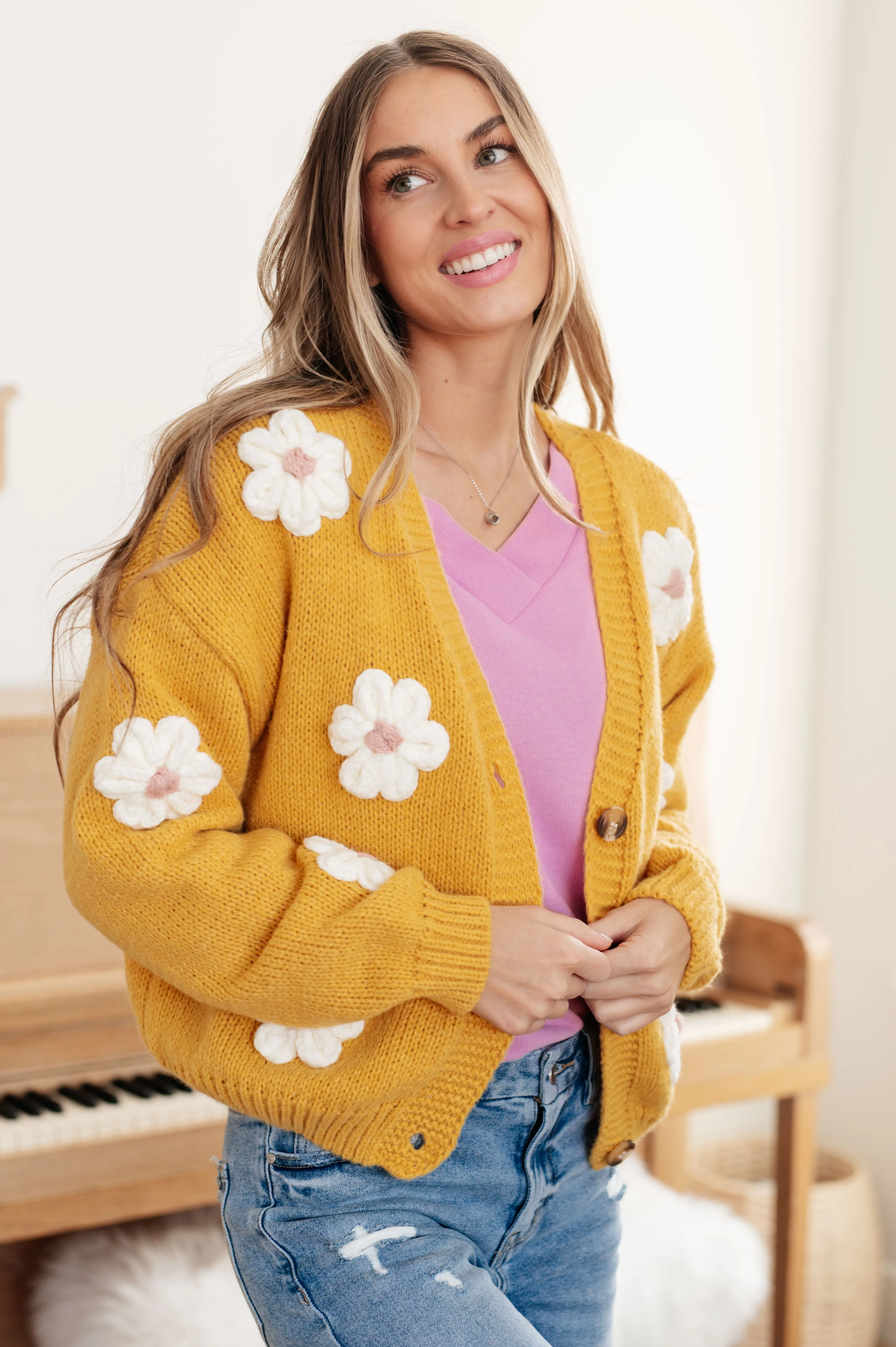 You're Enough Floral Cardigan - 4/18