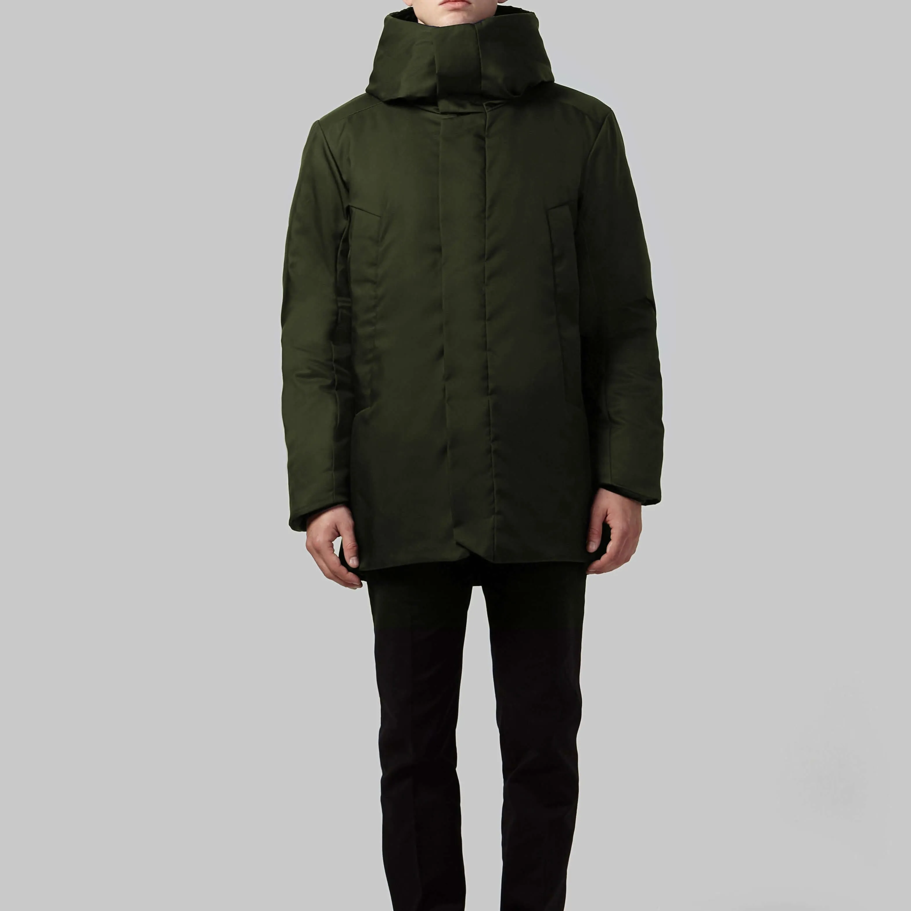 YVON Men's Mid-Length Coat in Econyl