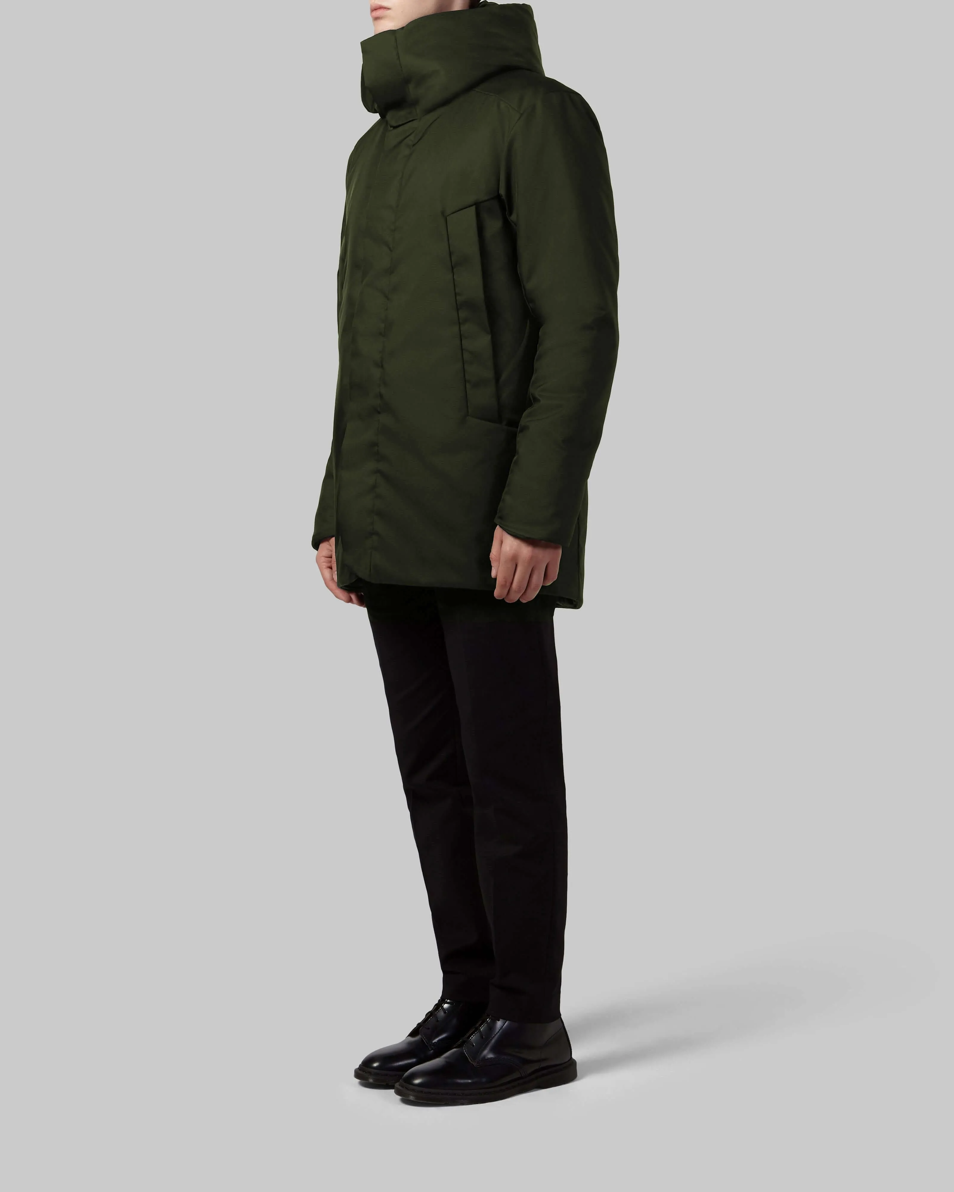 YVON Men's Mid-Length Coat in Econyl