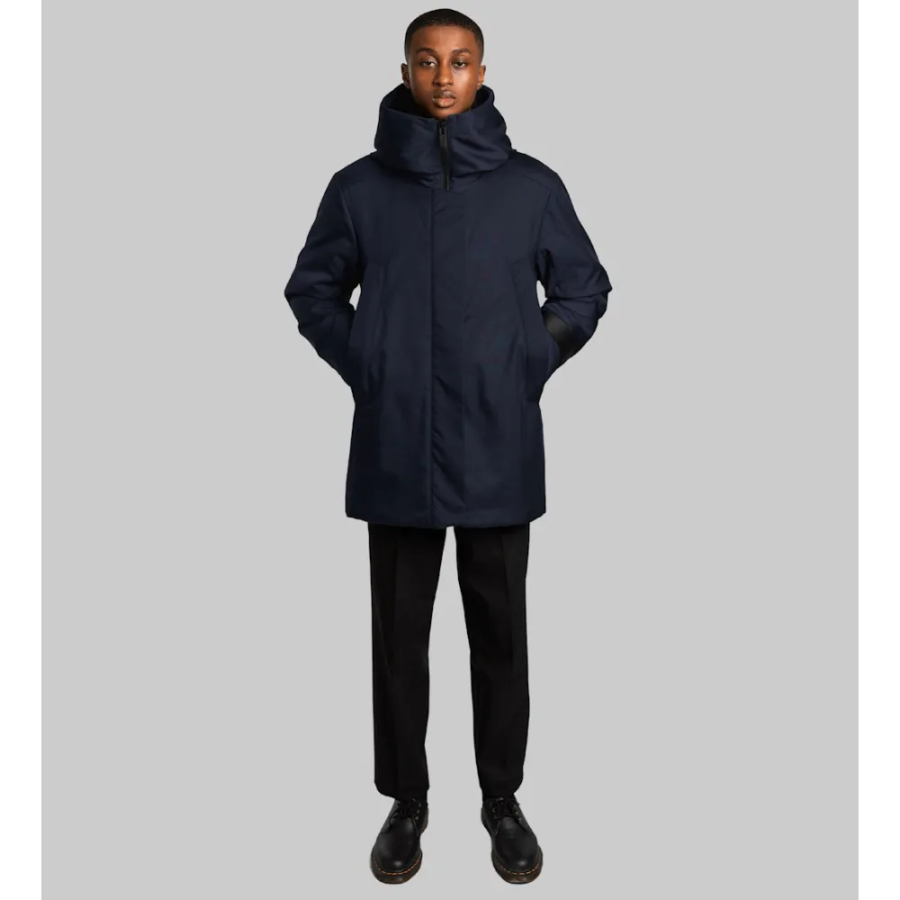 YVON Men's Mid-Length Coat in Econyl