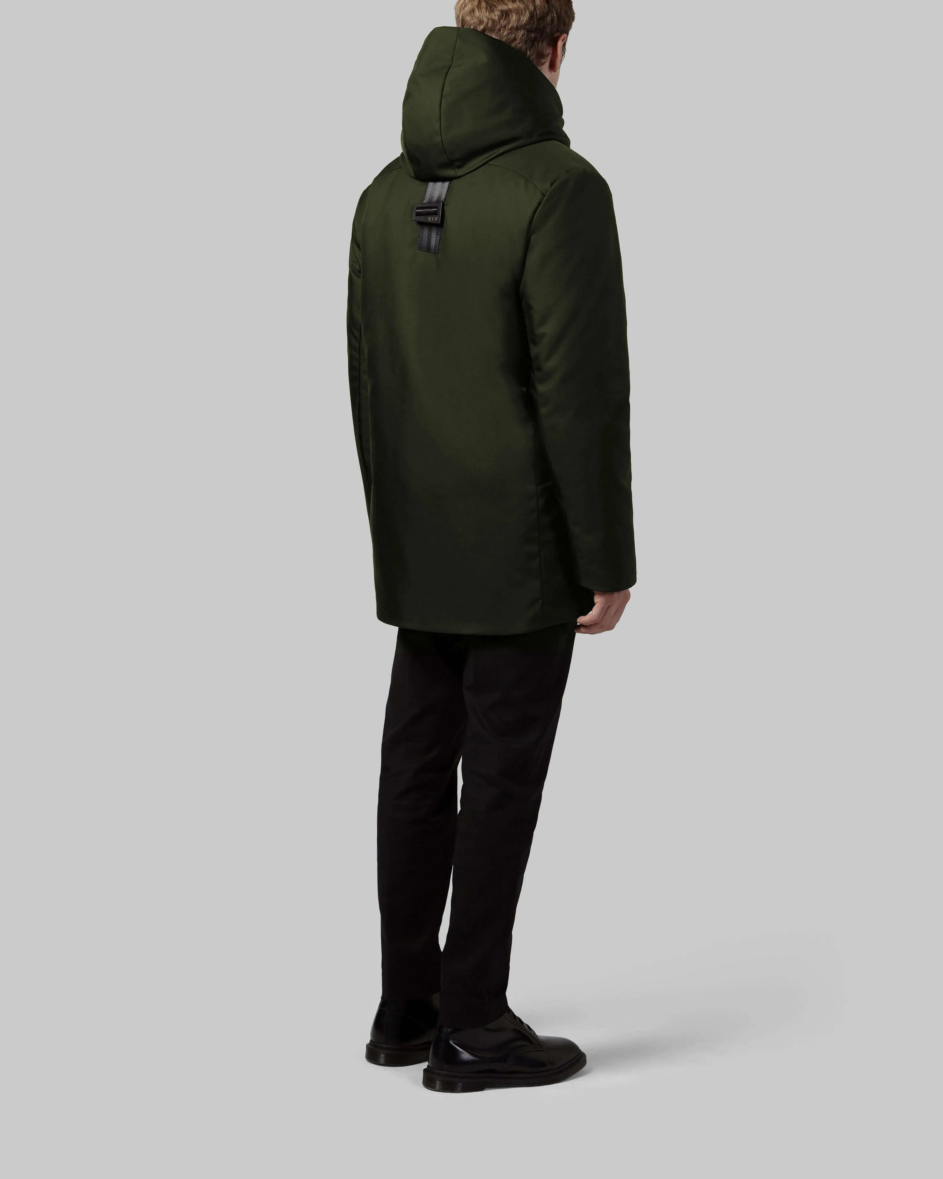 YVON Men's Mid-Length Coat in Econyl