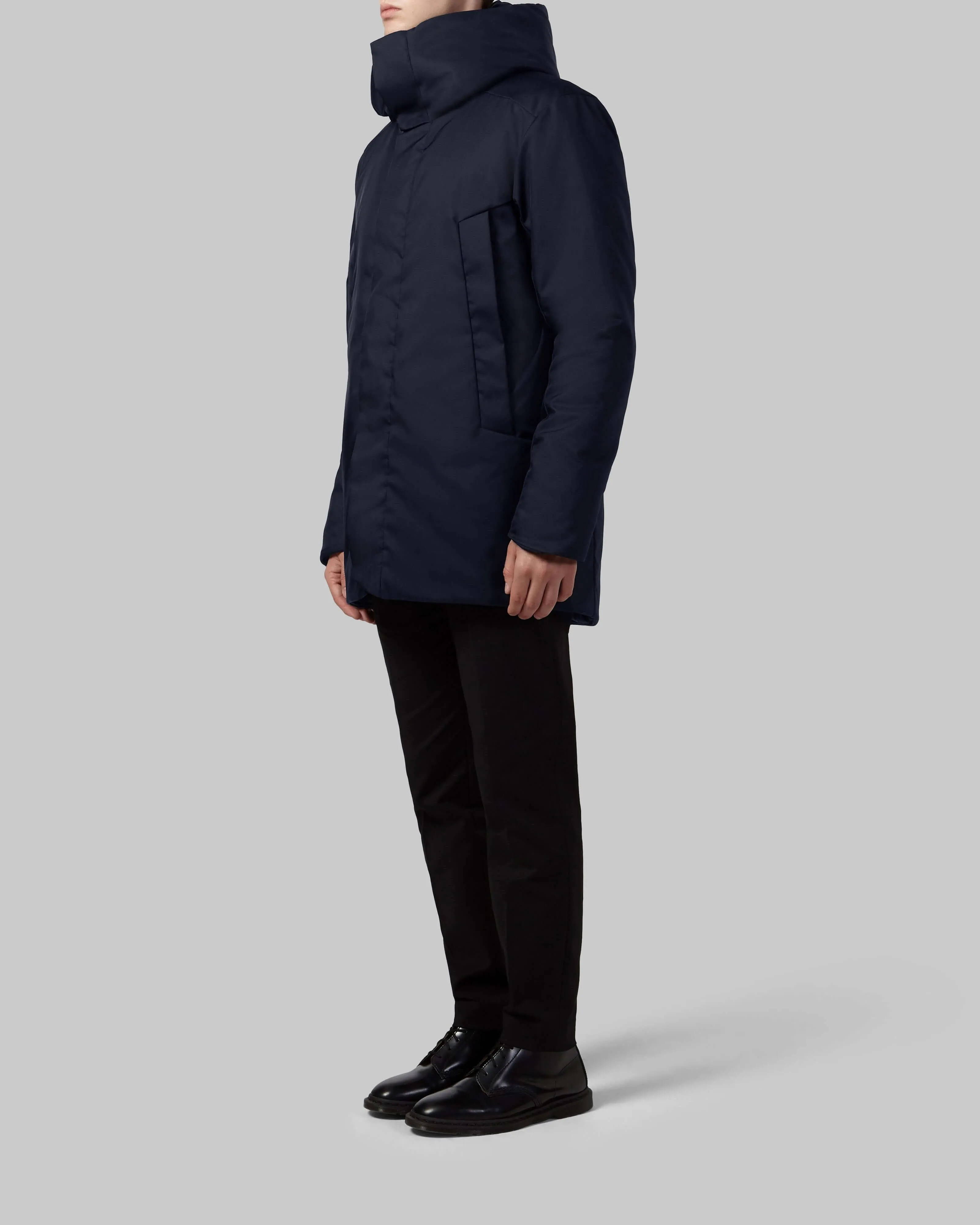 YVON Men's Mid-Length Coat in Econyl