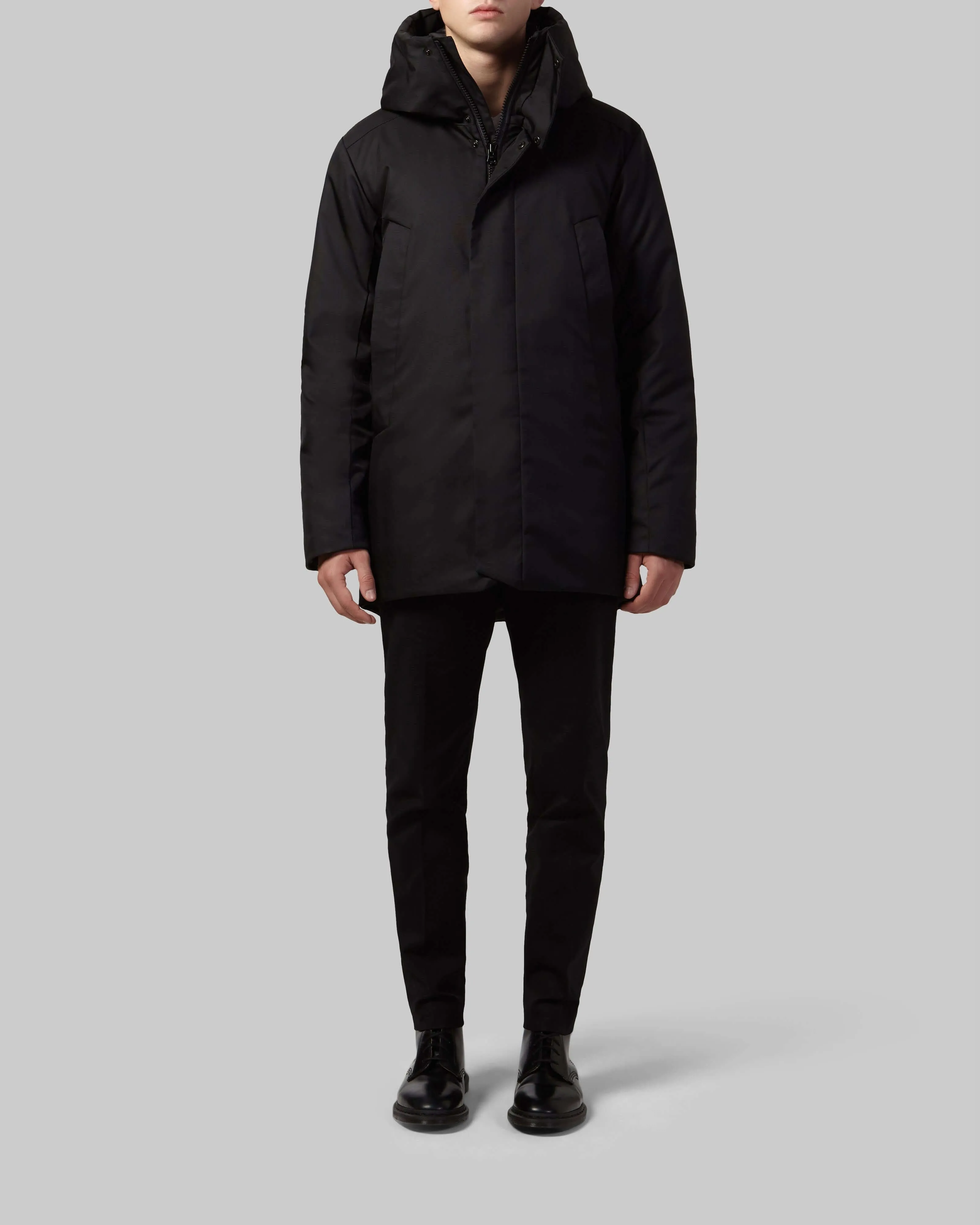 YVON Men's Mid-Length Coat in Econyl