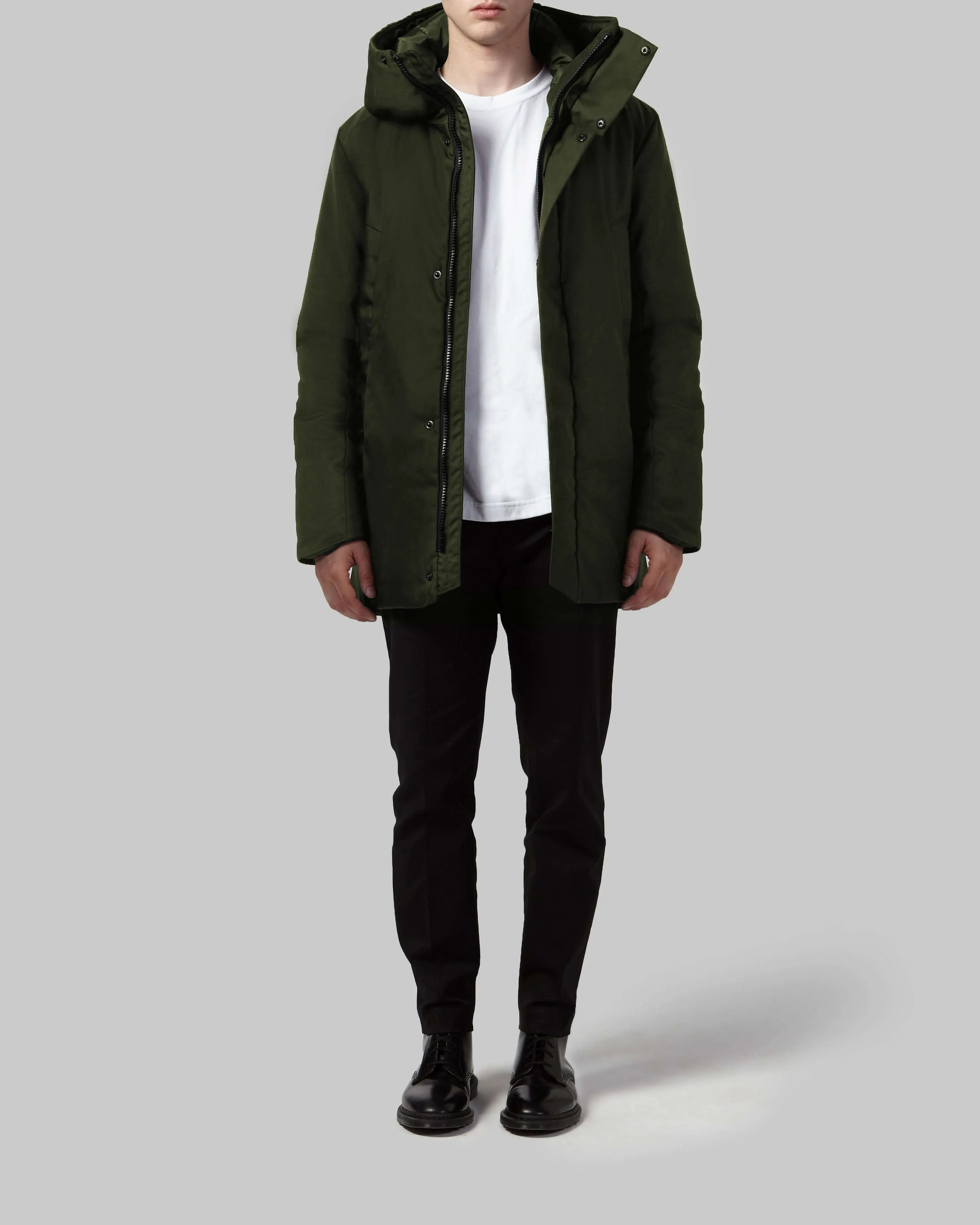 YVON Men's Mid-Length Coat in Econyl