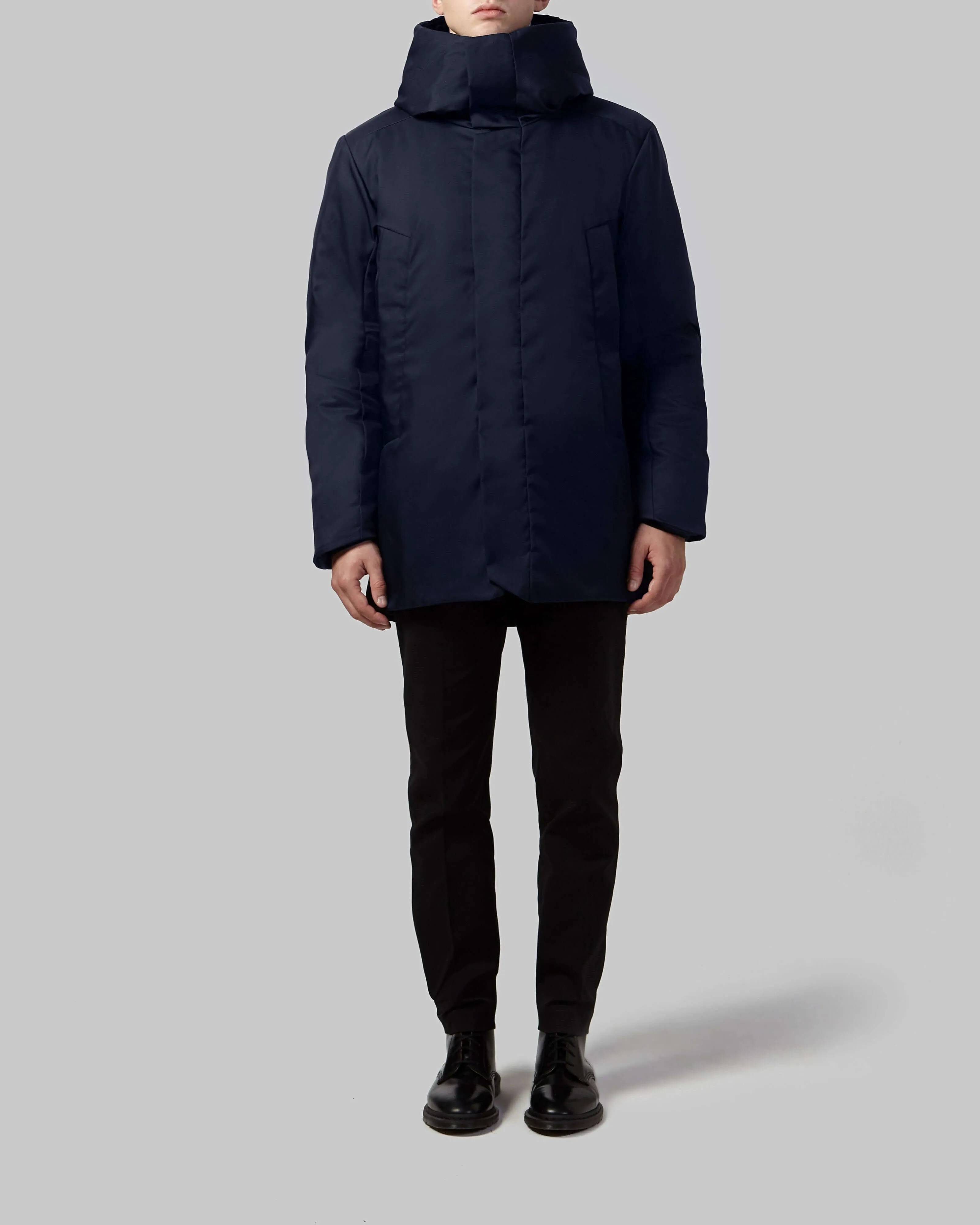 YVON Men's Mid-Length Coat in Econyl